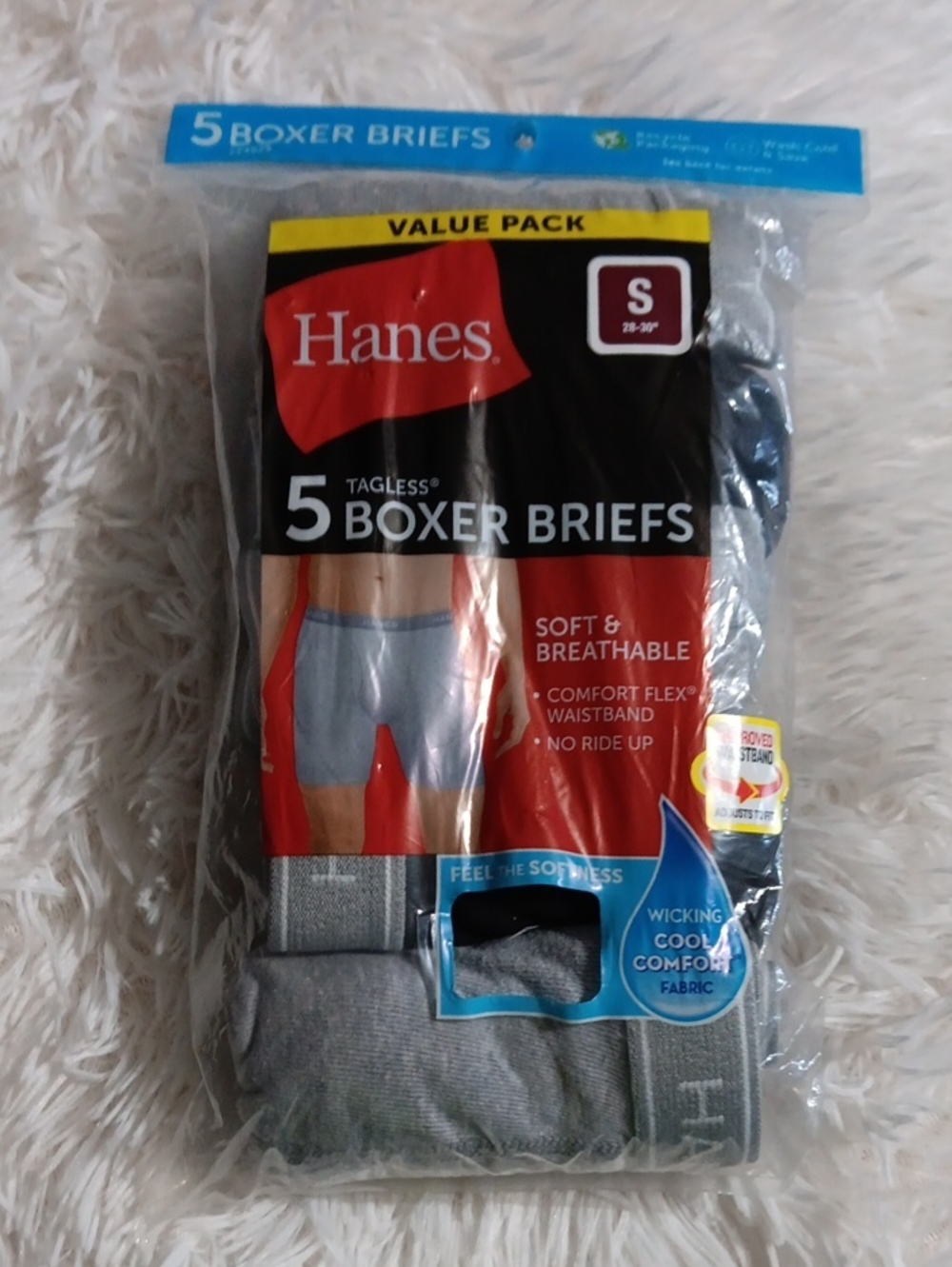 Hanes Gray Men's Boxer Briefs Value Pack - 5 Count